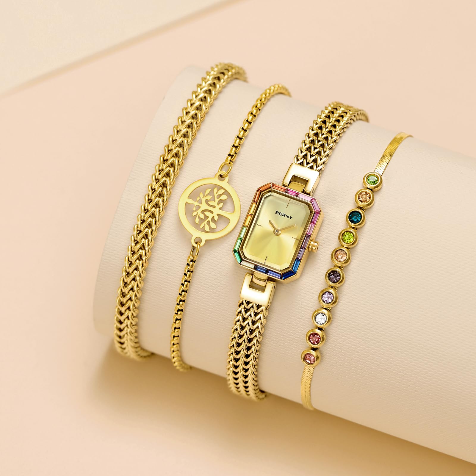 Berny Petite Orologio Donna Oro Pietre Colorate
