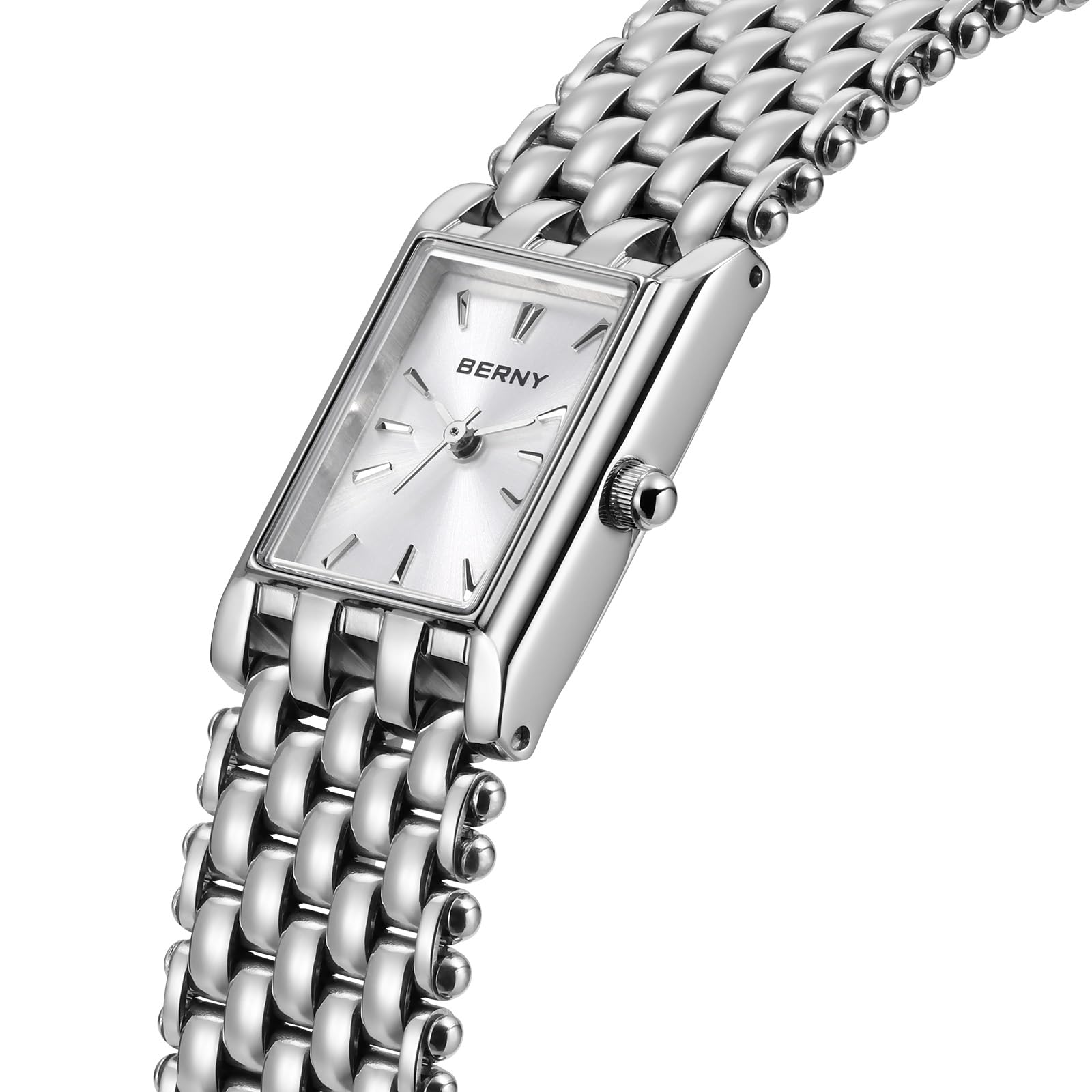 Berny orologio quarzo donna acciaio bianco piccolo