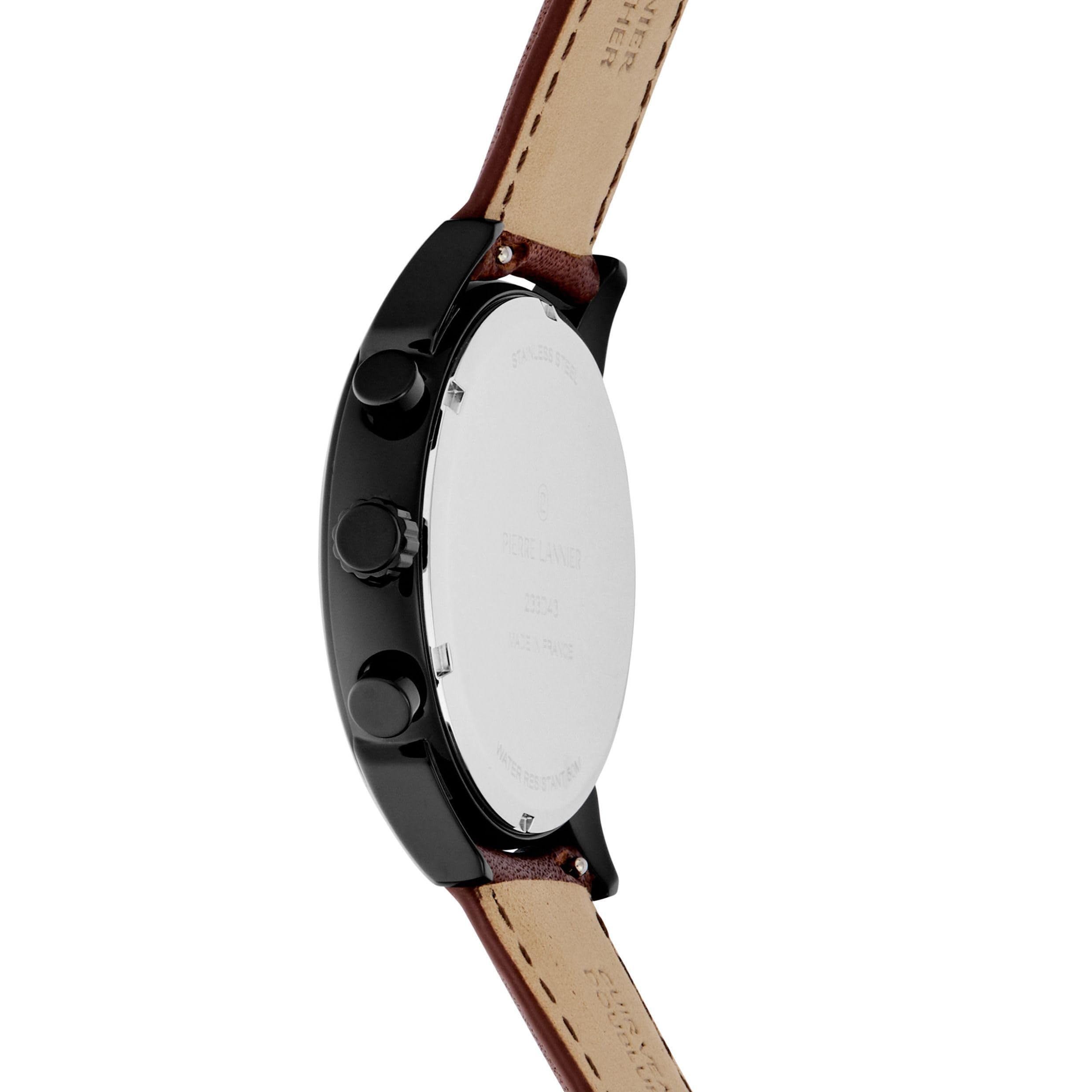 Pierre Lannier Monarck cronografo quarzo 43 mm pelle