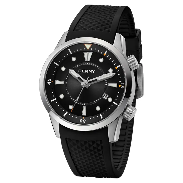 Berny Dive HV600 Orologio Uomo Nero Automatico 20ATM