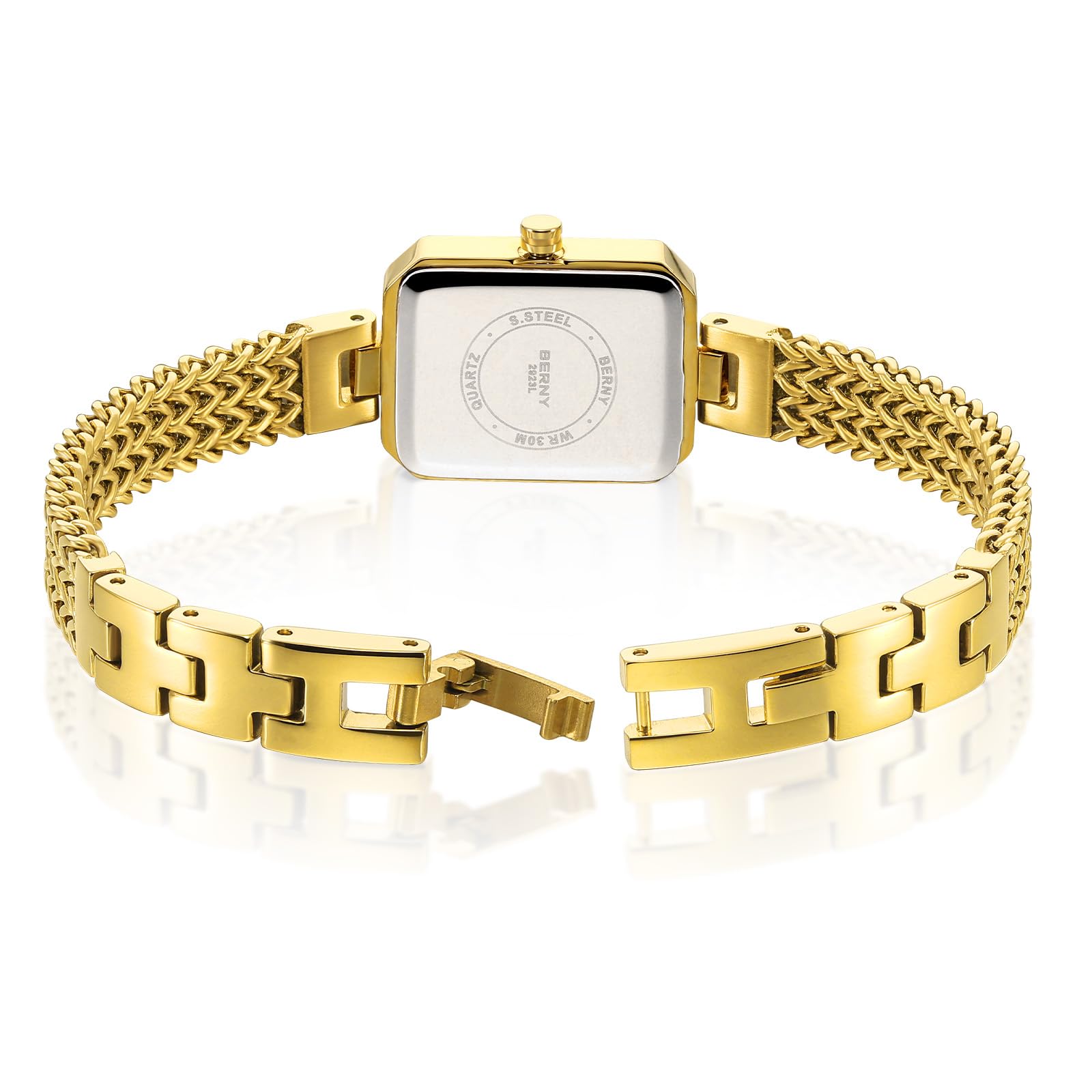 Berny Easy Resize Orologio Donna Oro Acciaio Quadro