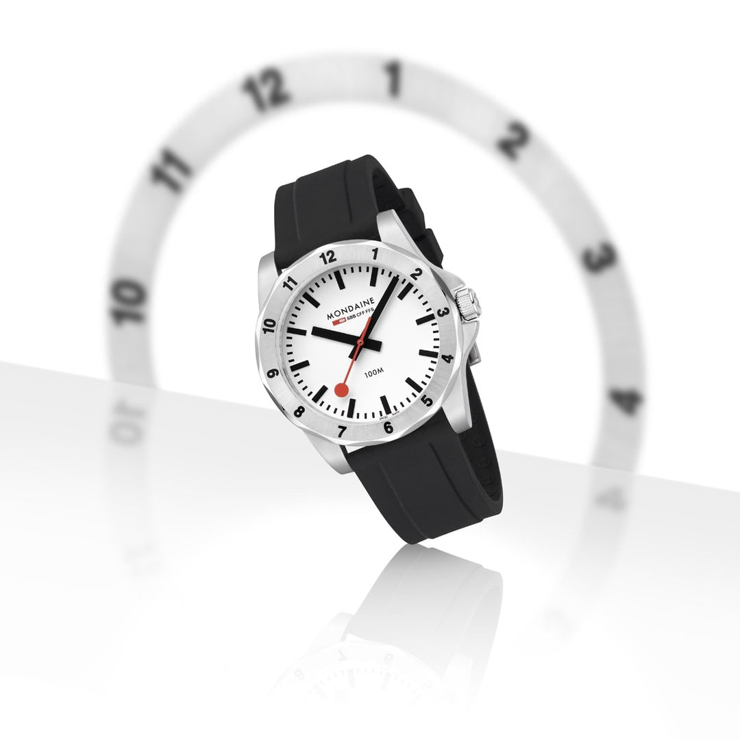 Mondaine Numeri Bianco 42 mm Orologio Quarzo 10 ATM