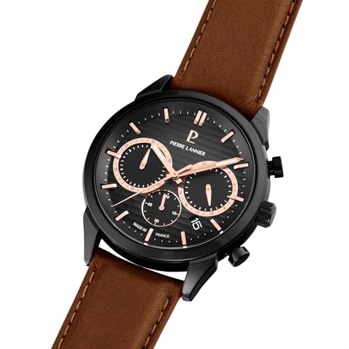 Pierre Lannier Monarck cronografo quarzo 43 mm pelle
