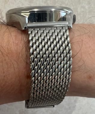 Berny Milanese Cinturino Orologio 22mm Argento Acciaio