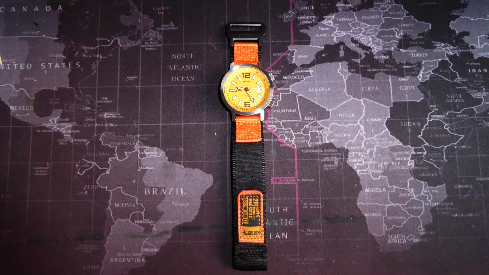 Berny Diver Orologio Uomo Giallo Automatico 20ATM