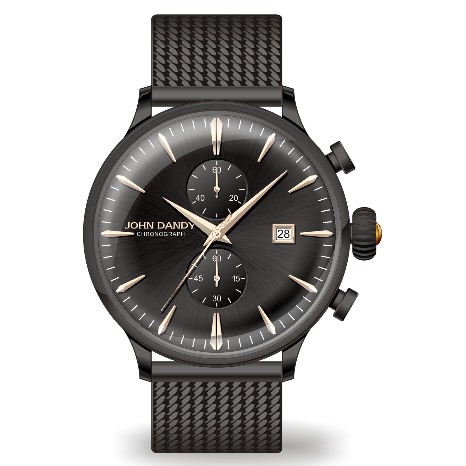 John Dandy JD2608M cronografo uomo argento