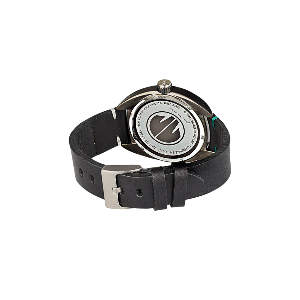 Out Of Order Torpedine 3H orologio verde 42 mm pelle