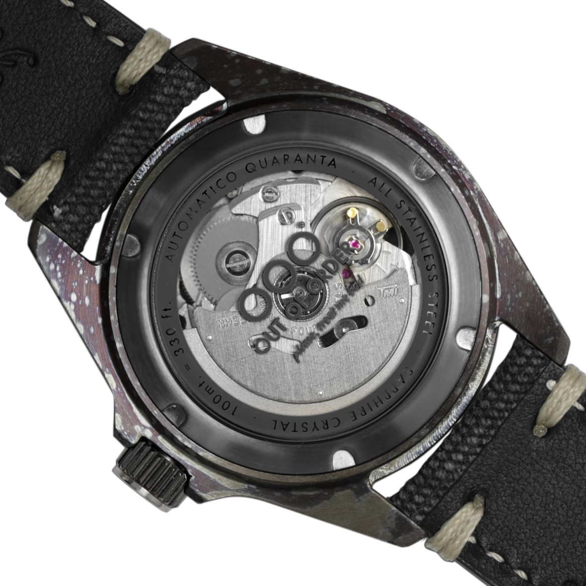 Out Of Order Automatico Quaranta Black orologio automatico 40 mm nero