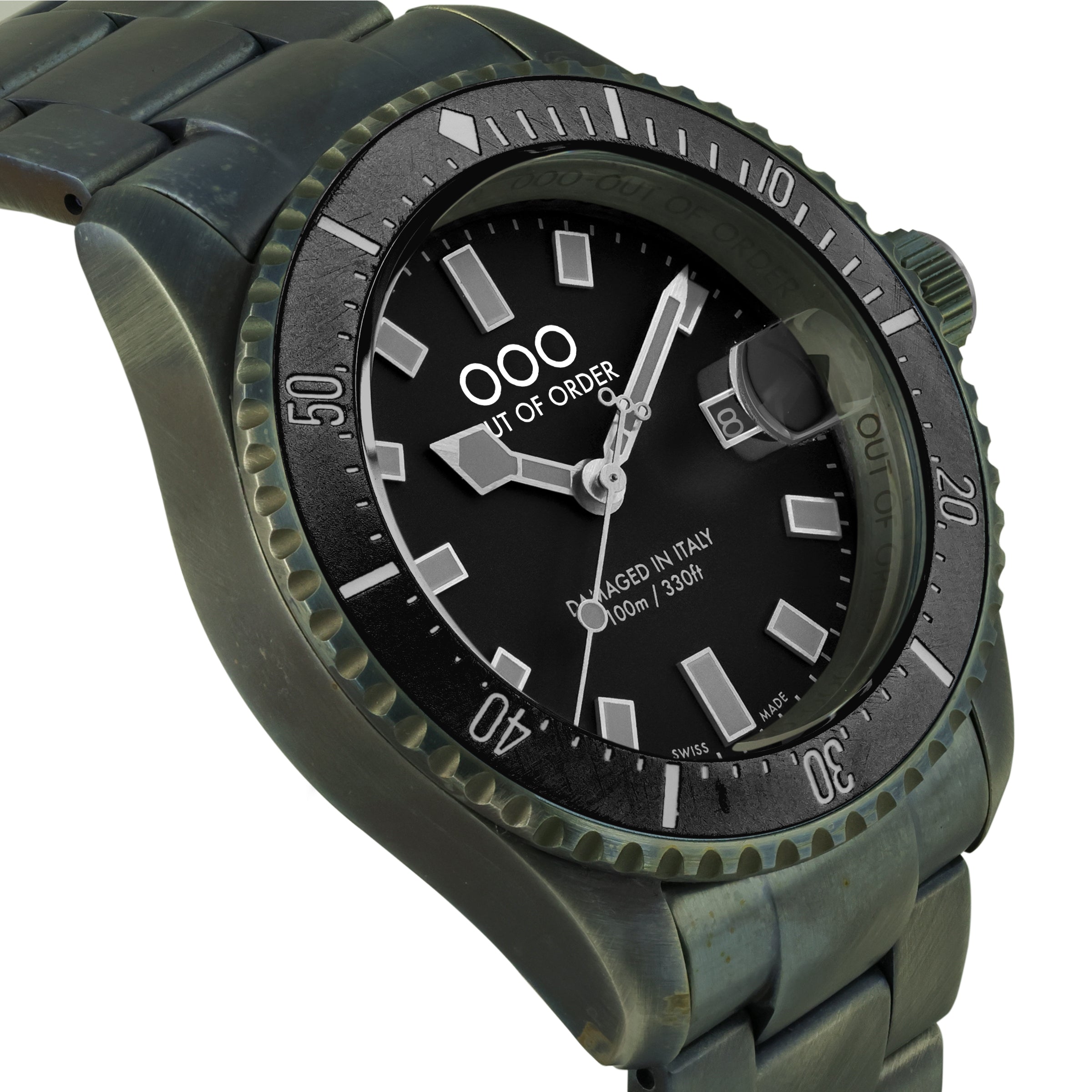 Out of Order Black Casanova Ultra Distressed orologio nero 44 mm
