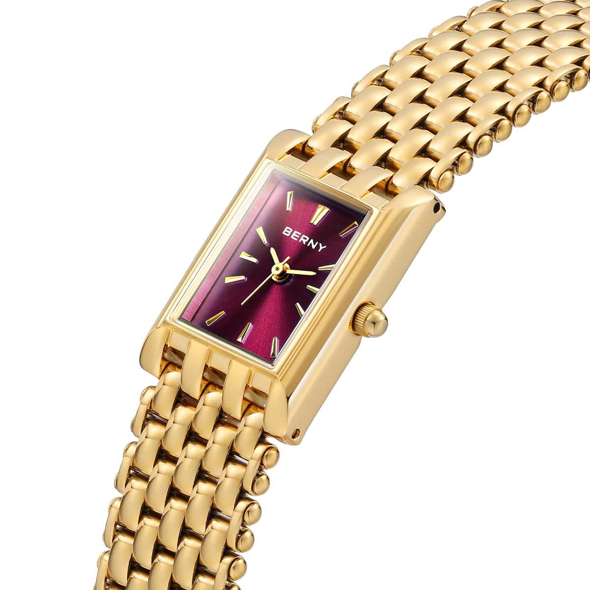 Berny Gold Orologio Donna Rosso Rettangolare