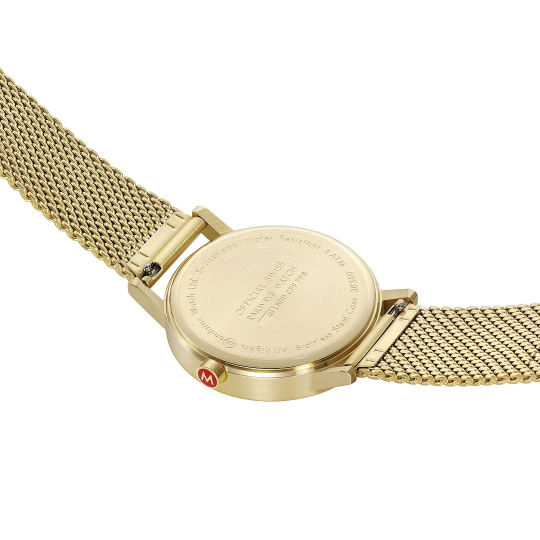 Mondaine Classic orologio 40 mm oro mesh