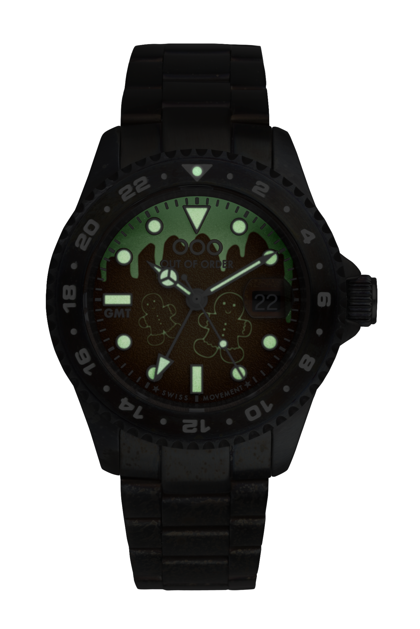 Out Of Order GMT Gingerbread Cookie orologio GMT 44 mm marrone