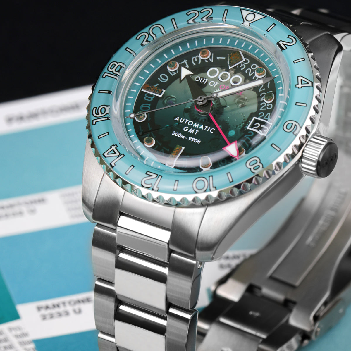 Out Of Order Orafix Blue Lagoon orologio GMT automatico