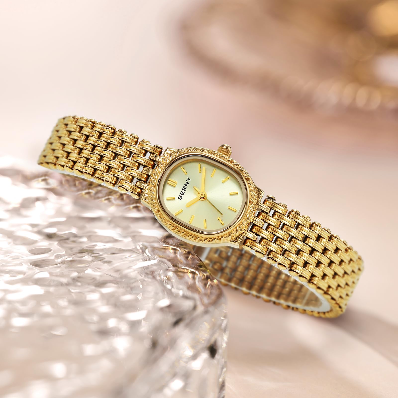 Berny Oro Orologio Donna Ovale Oro Quarzo Piccolo