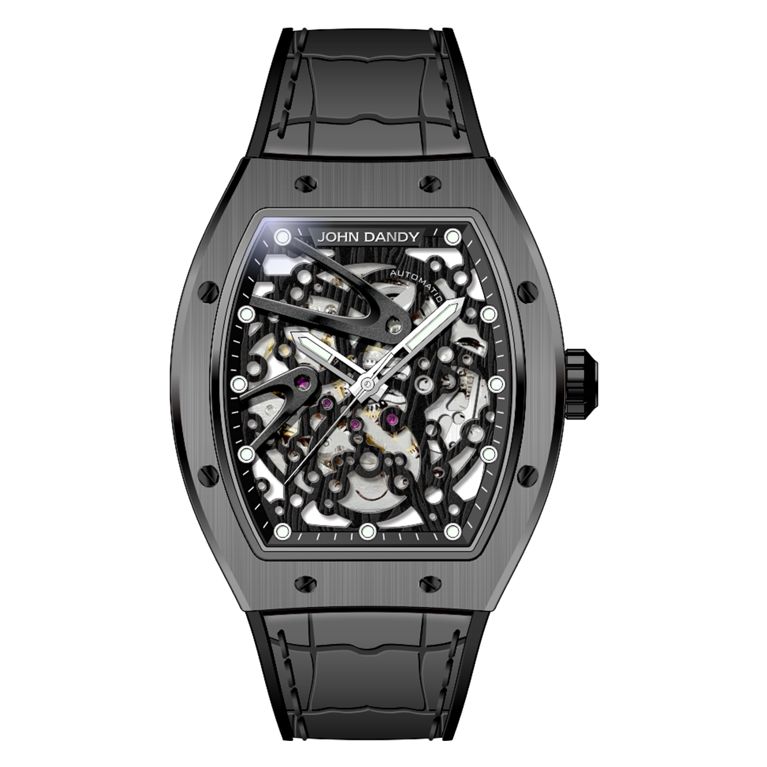 John Dandy JD4433 orologio automatico Silver Black