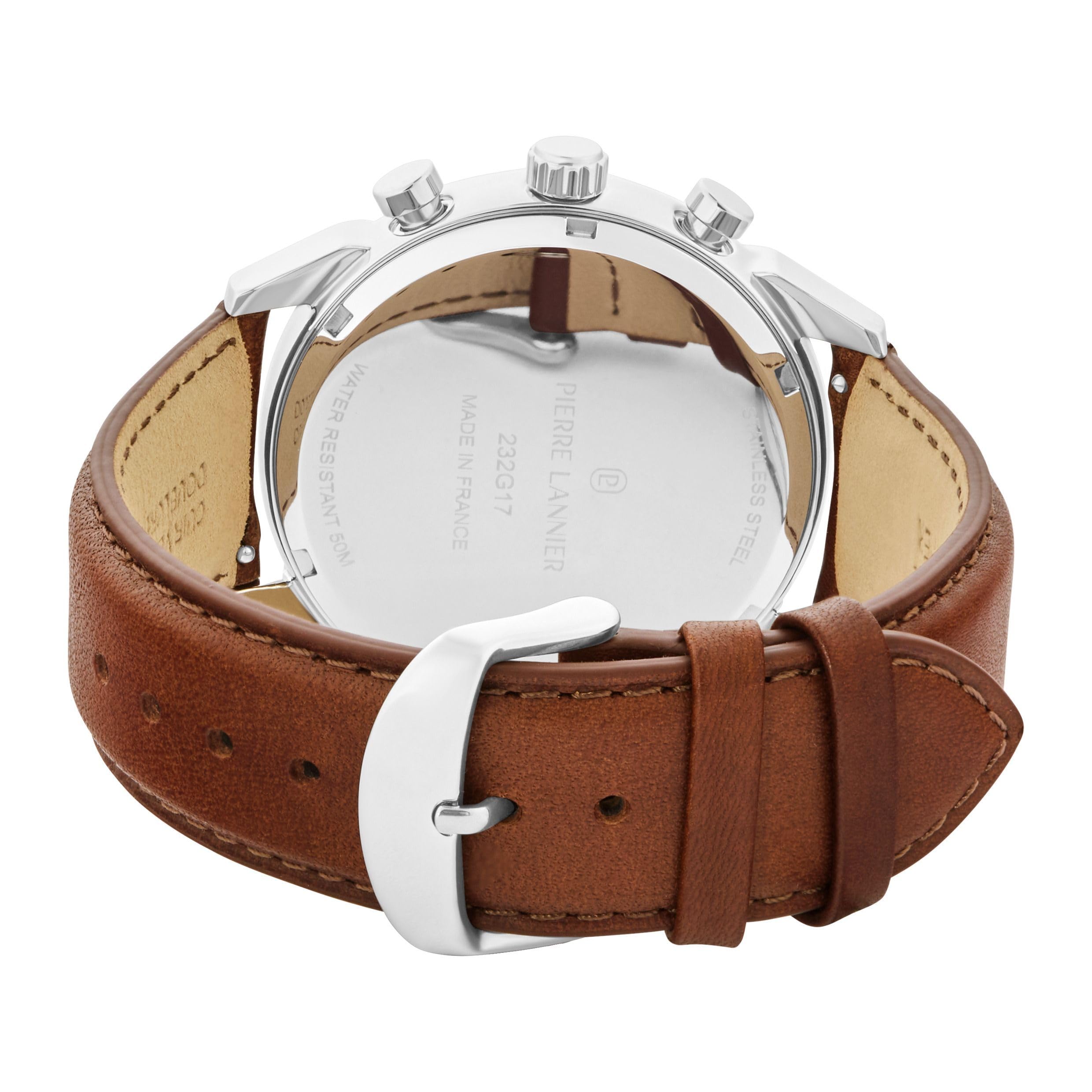 Pierre Lannier Monarck cronografo acciaio 43 mm