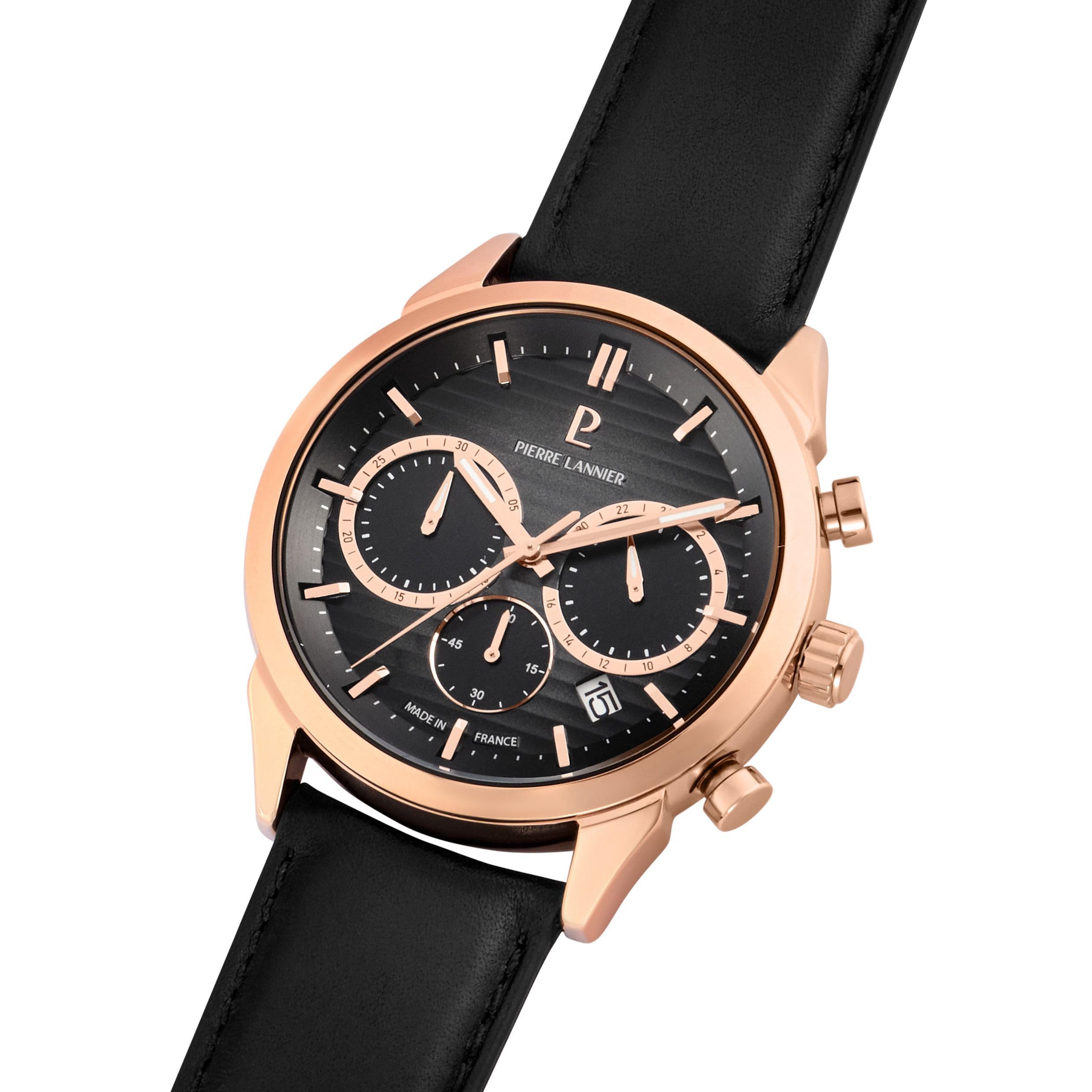 Pierre Lannier Monarck Orologio Cronografo 43 mm Acciaio 5 ATM