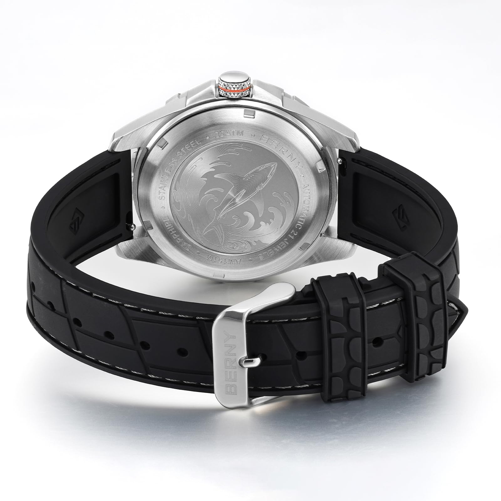 Berny Diver orologio automatico uomo bianco zaffiro 200M