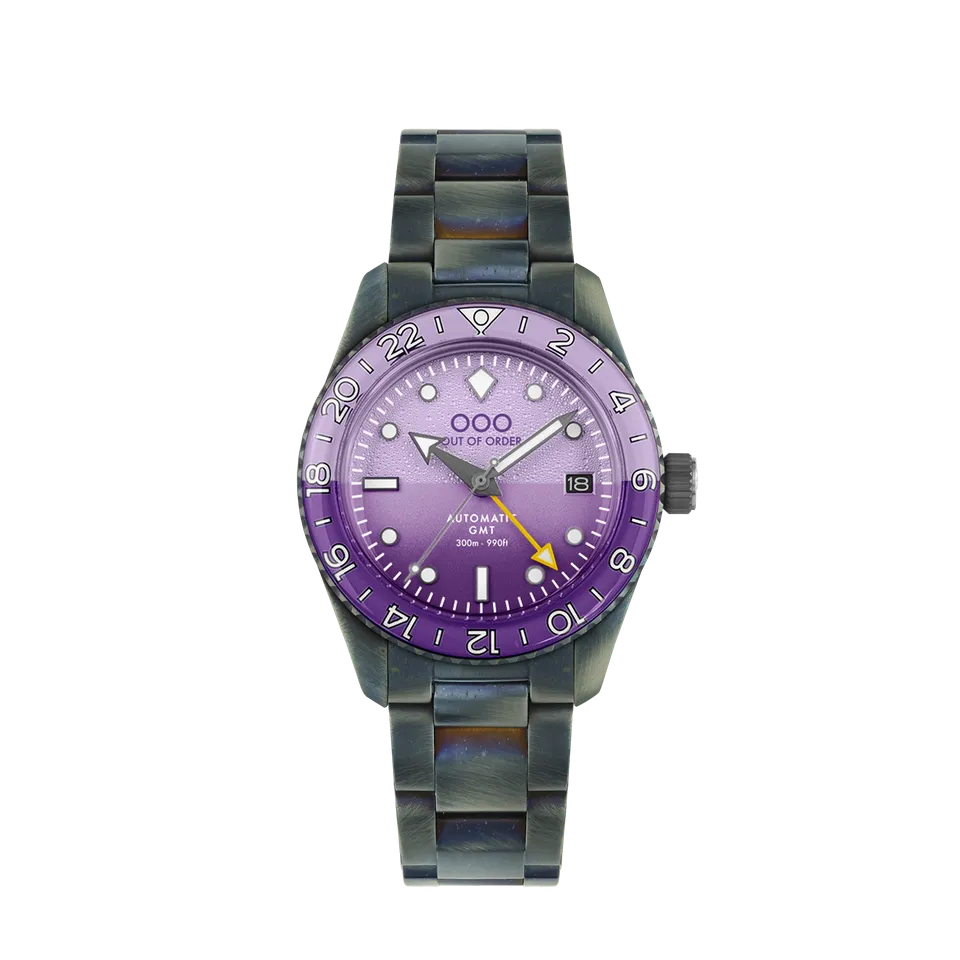 Out Of Order Shaker Dark Violet orologio GMT 40 mm viola