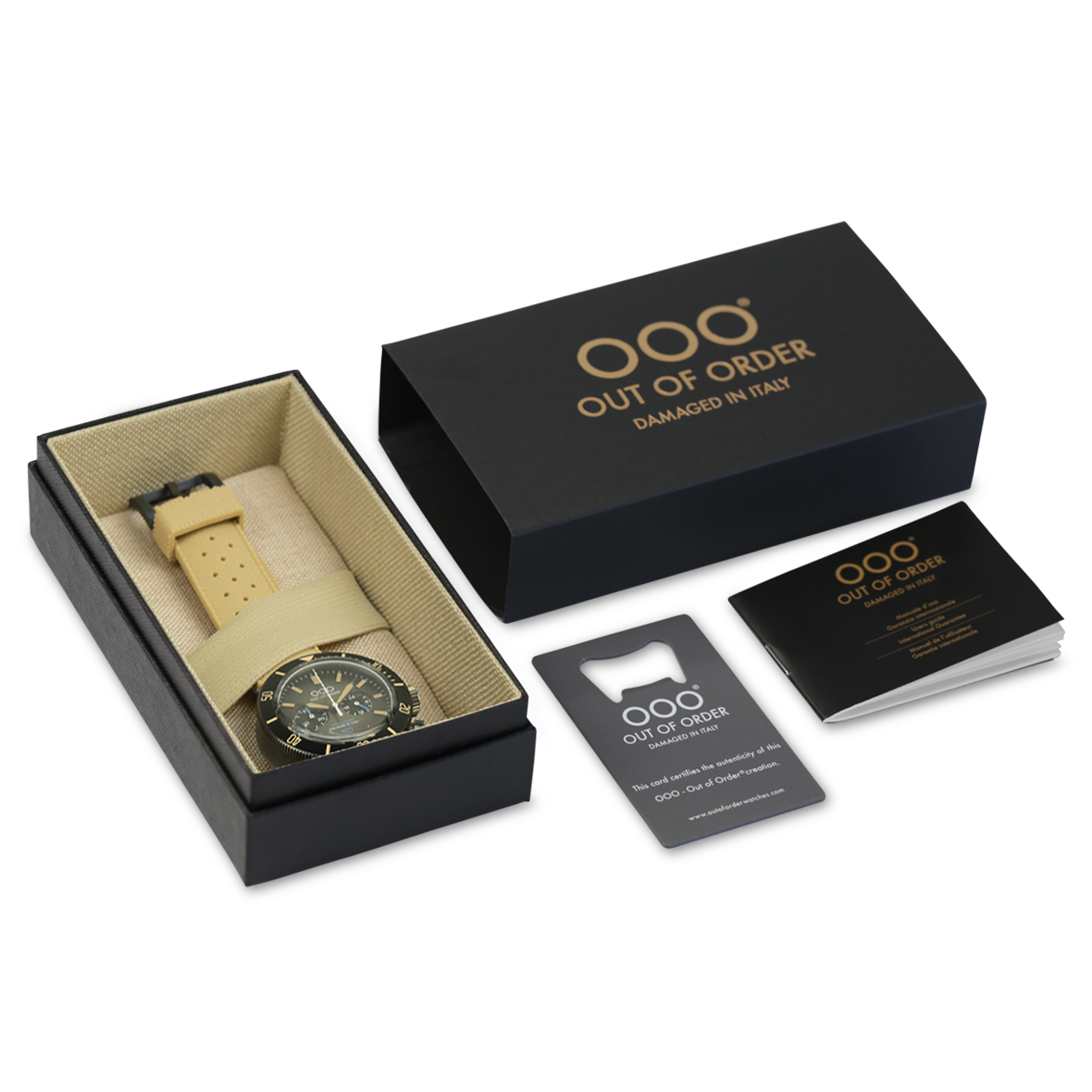Out Of Order Pilot Sand orologio cronografo 43 mm marrone