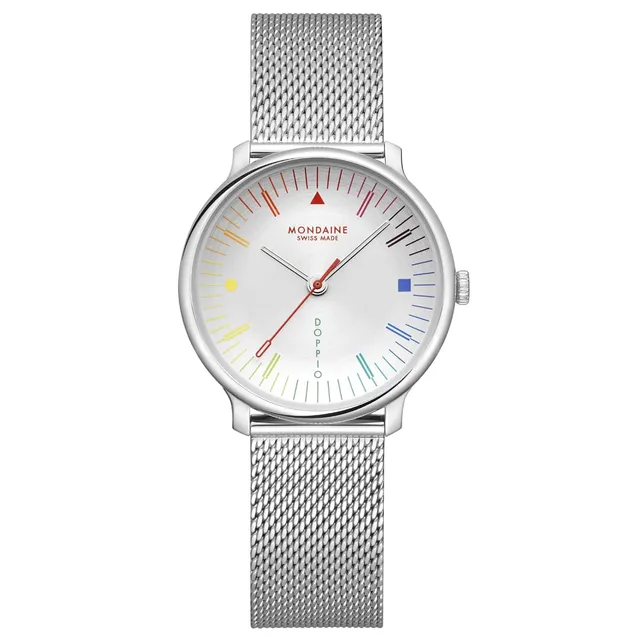 Mondaine Doppio Bauhaus Inspired 33 mm Orologio Quarzo