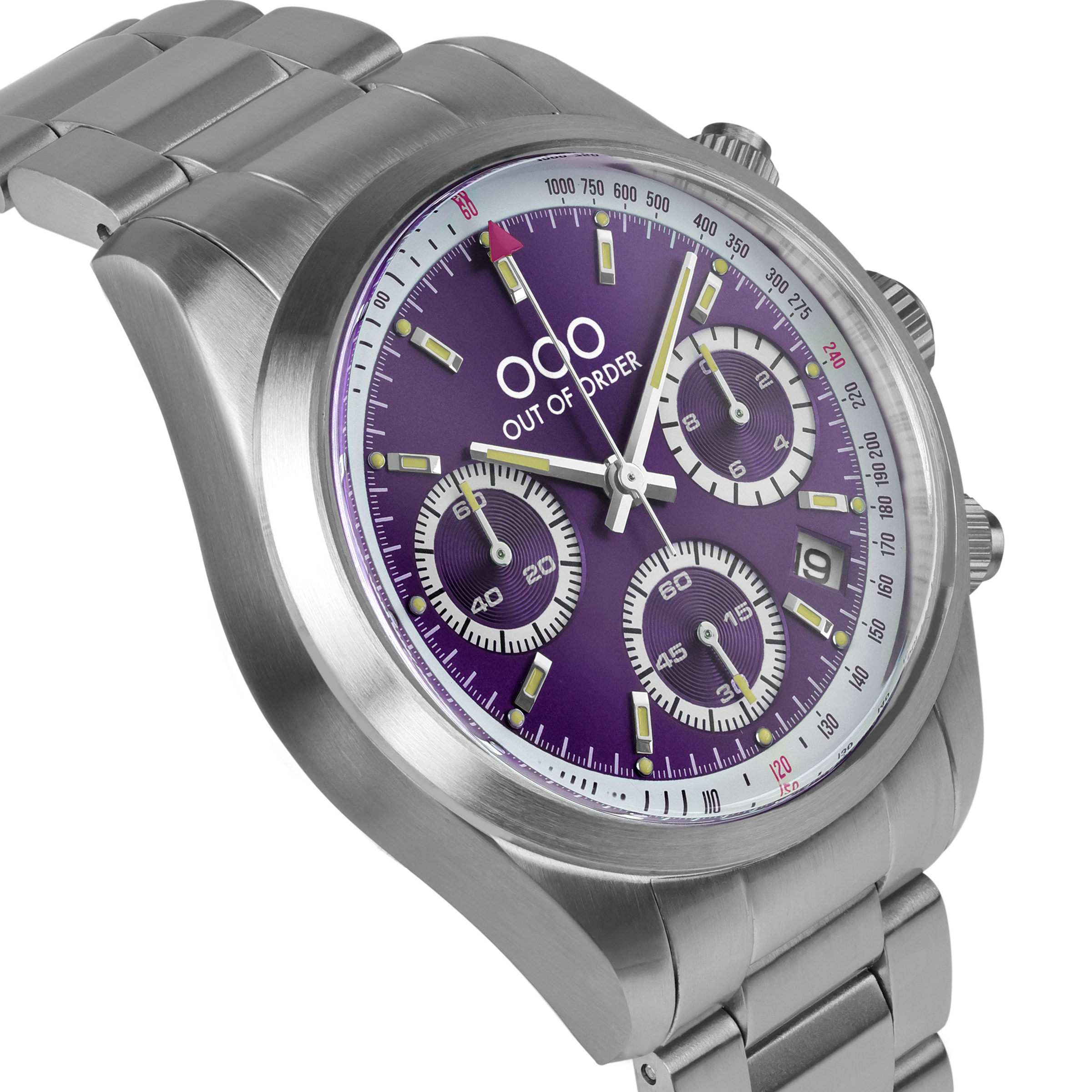 Out Of Order Sporty Cronografo quarzo viola 40mm acciaio