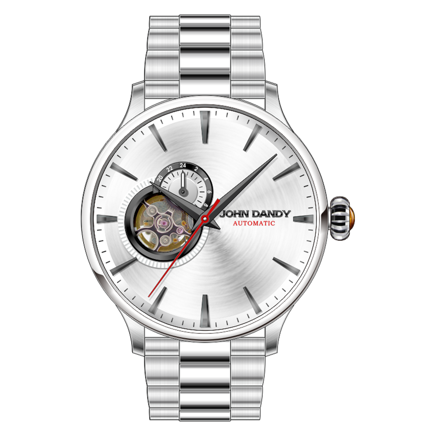 John Dandy JD3213 orologio acciaio trasparente