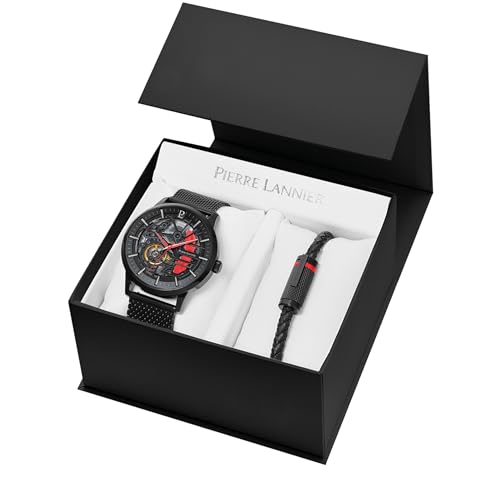 Pierre Lannier Paddock orologio automatico scheletrato nero 43 mm