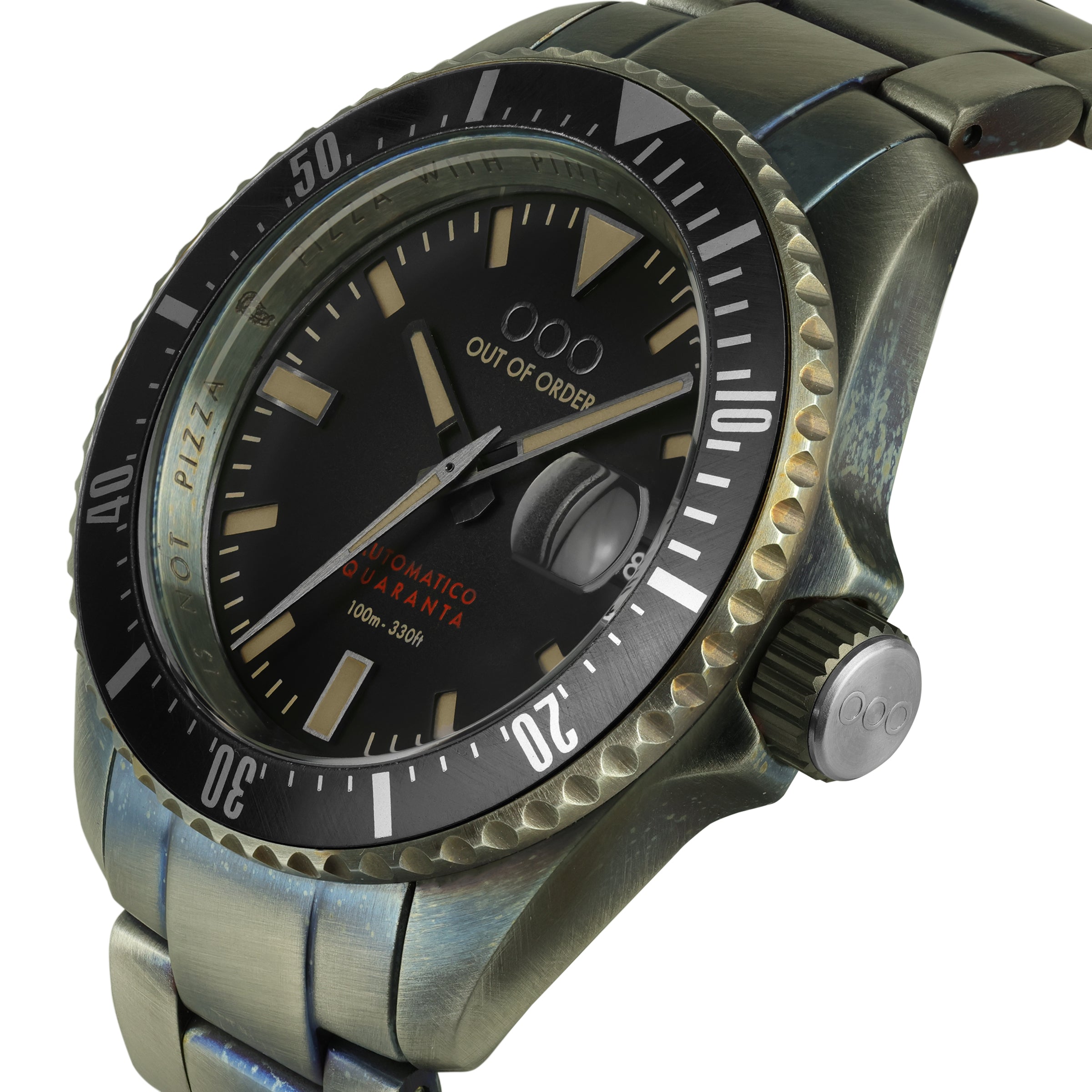 Out Of Order Automatico Quaranta Ultra Distressed orologio 40 mm nero