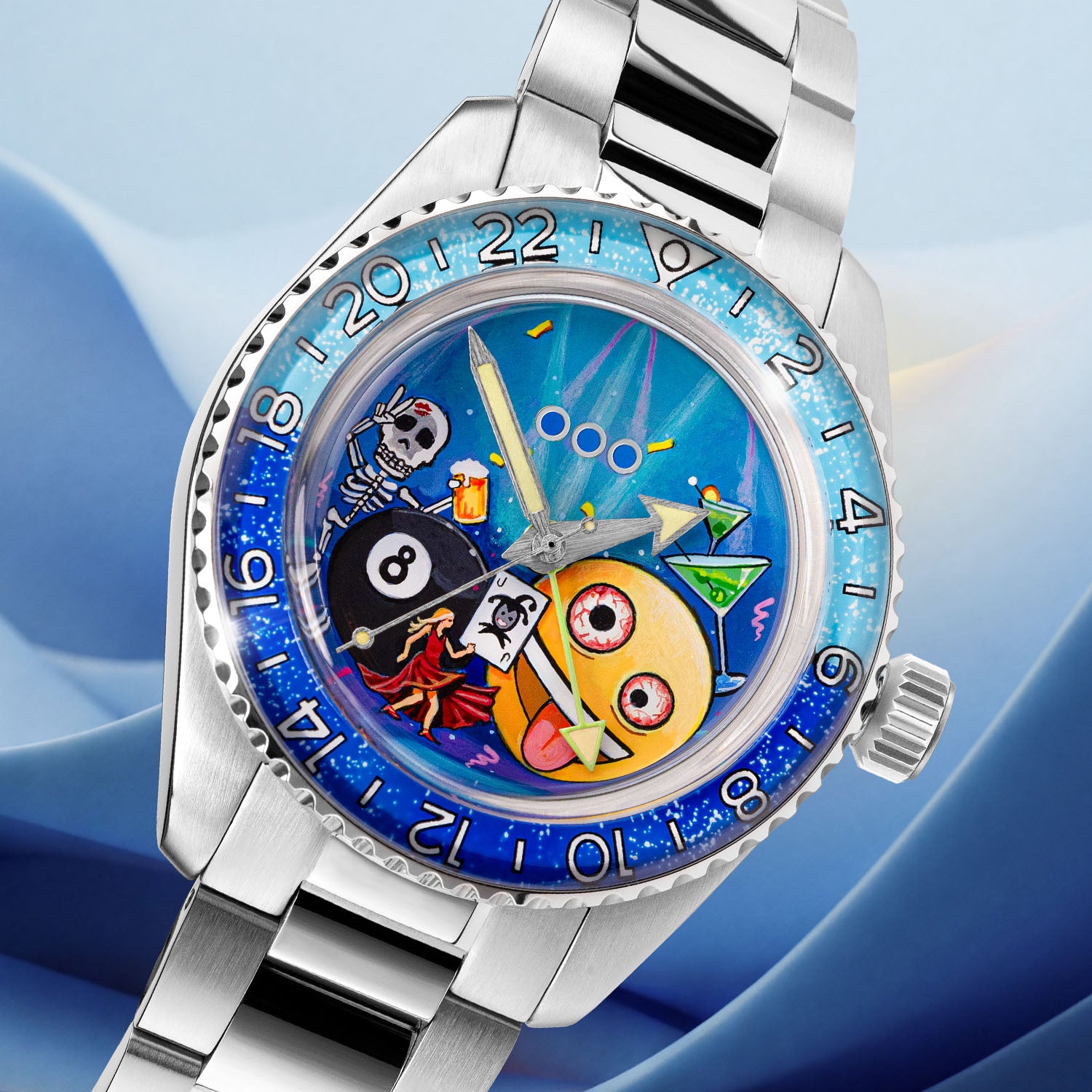 Out Of Order Shaker Happy Hour orologio GMT automatico