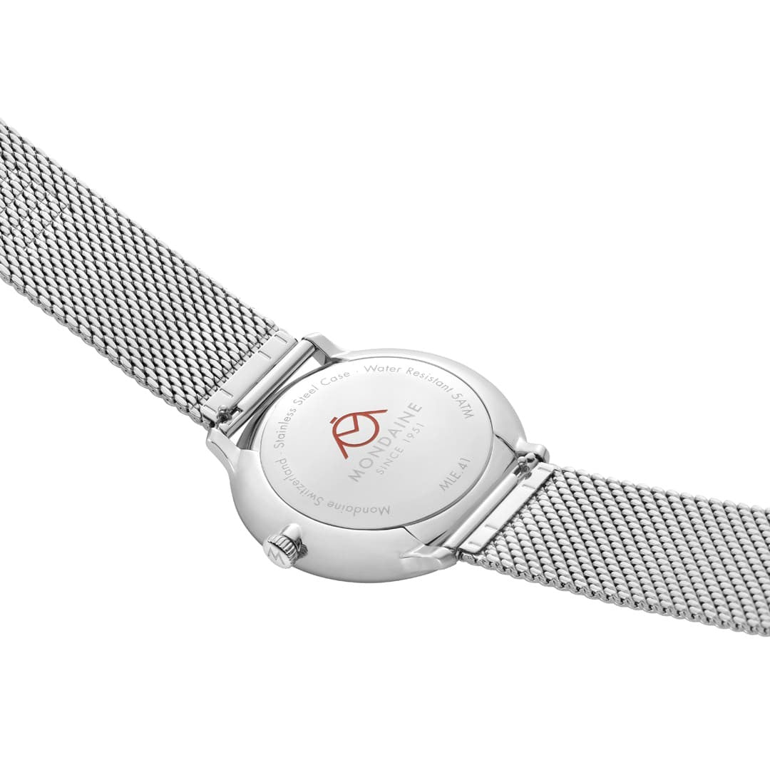 Mondaine Doppio Solar 41mm orologio bianco solare