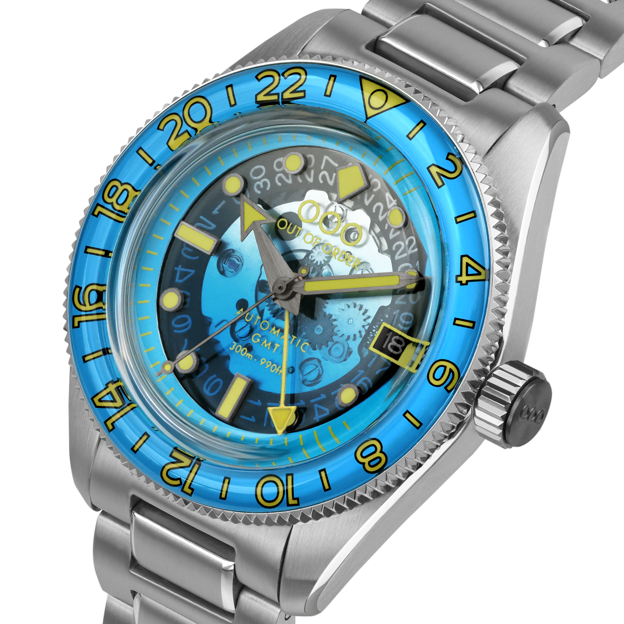 Out Of Order Angelo Azzurro orologio GMT blu 40 mm