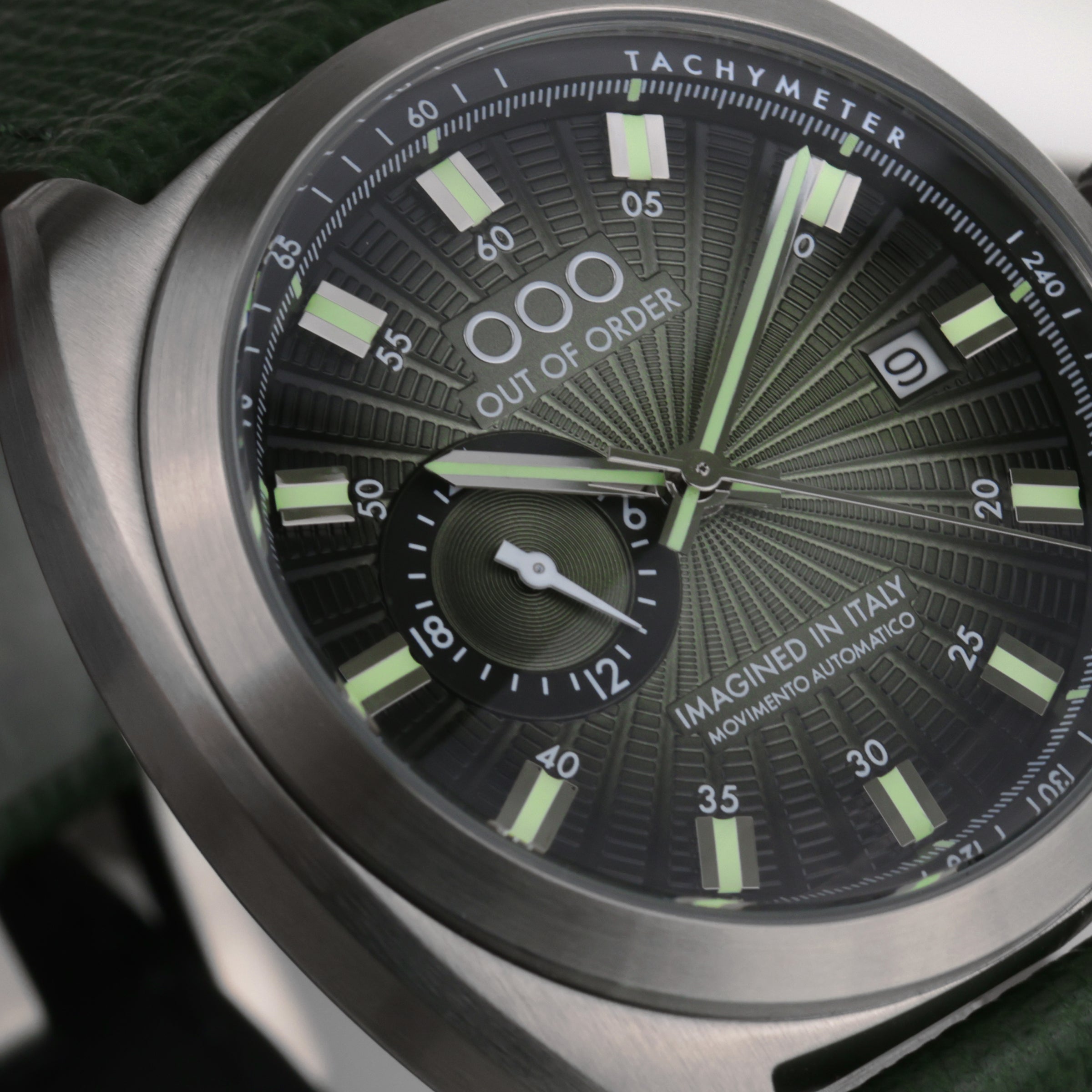 Out Of Order Torpedine Jade orologio automatico verde 42 mm