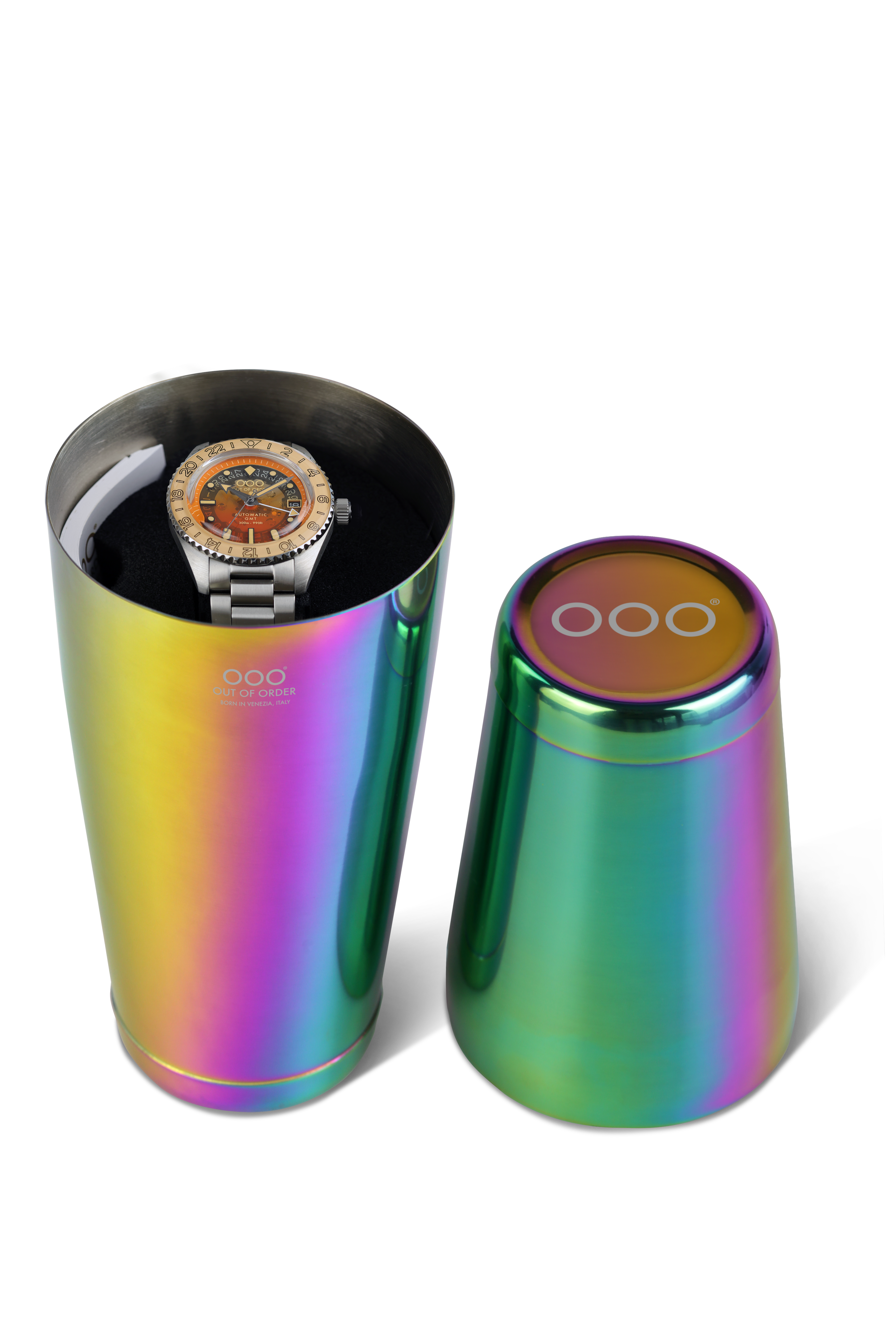 Out Of Order Spritz orologio GMT automatico arancione