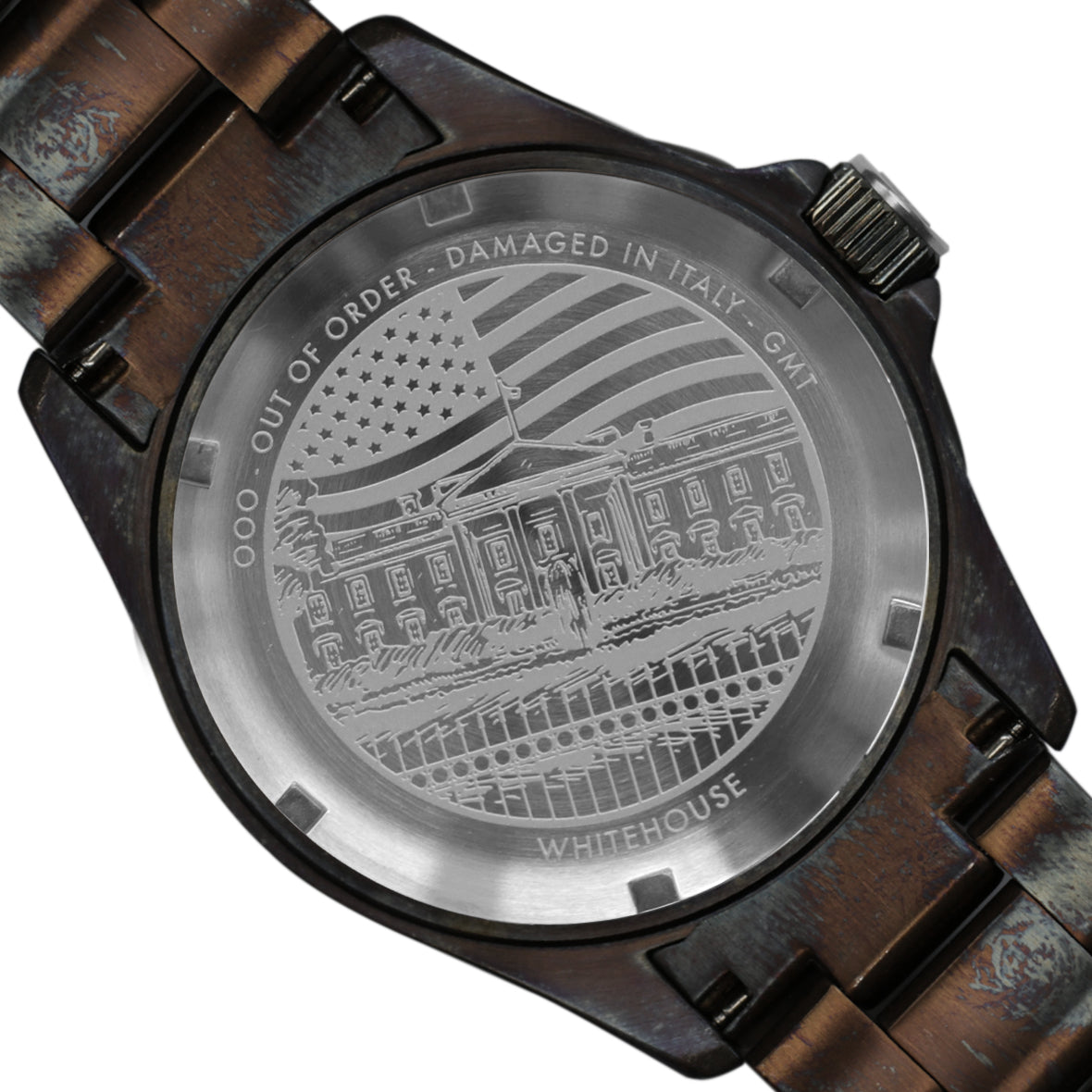 Out Of Order GMT White House orologio bianco 44mm acciaio