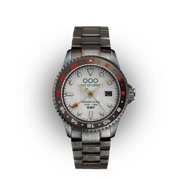 Out Of Order Swiss GMT Merry Christmas orologio 44 mm bianco