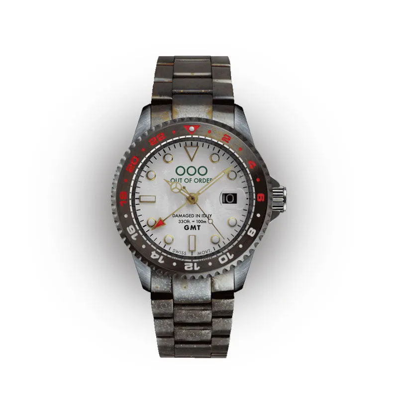Out Of Order Swiss GMT Merry Christmas orologio 44 mm bianco