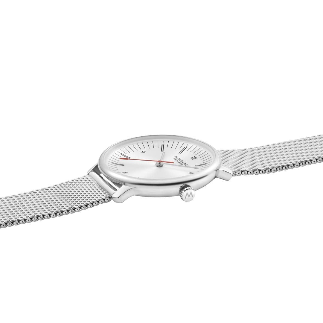 Mondaine Doppio Silver orologio 33mm acciaio