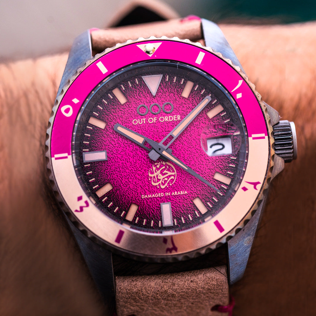 Out Of Order Quaranta Arjwan orologio rosa 40 mm