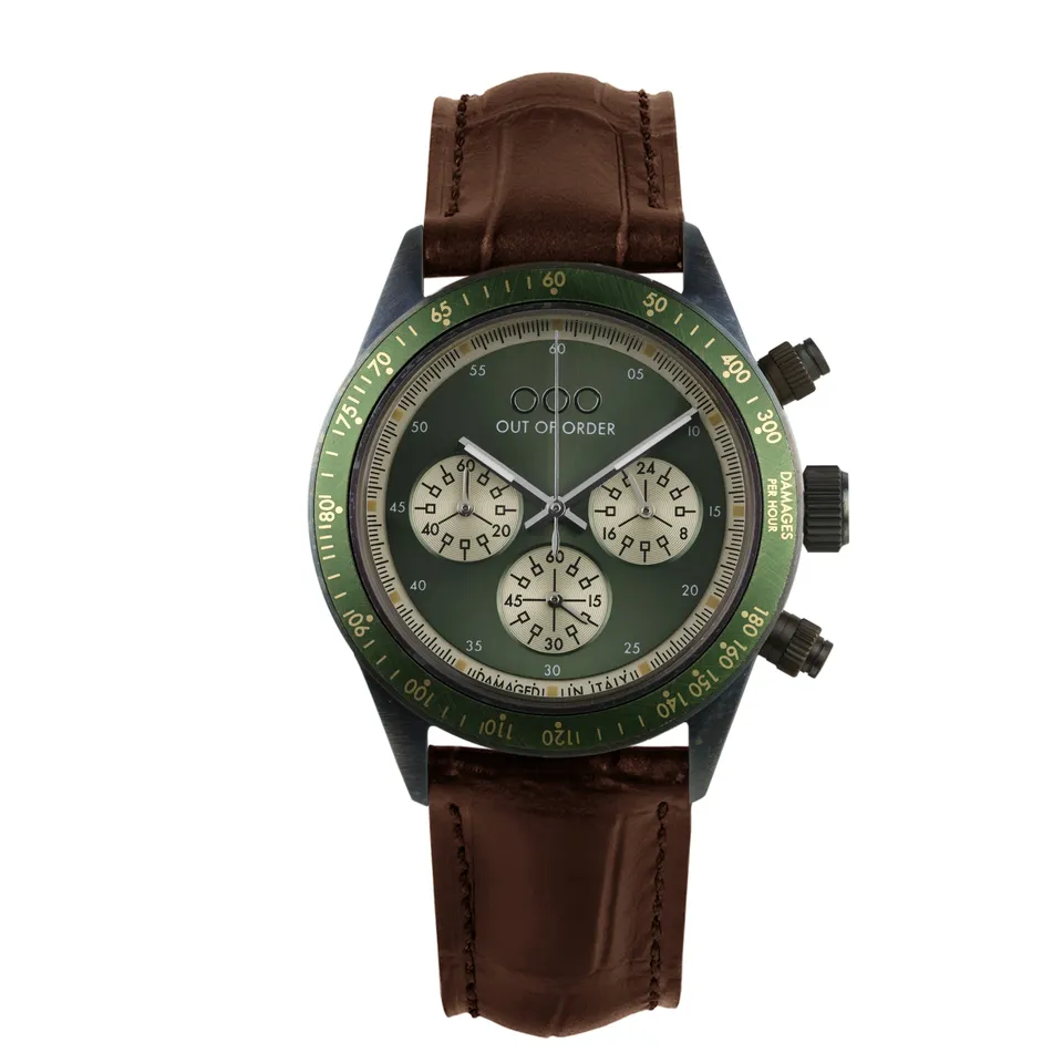 Out Of Order Supervintage Safari Bronze cronografo verde 42 mm