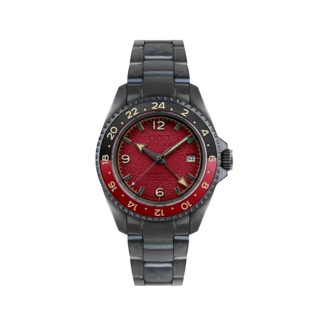 Out Of Order Trecento Rosso Rubino orologio GMT 40mm acciaio