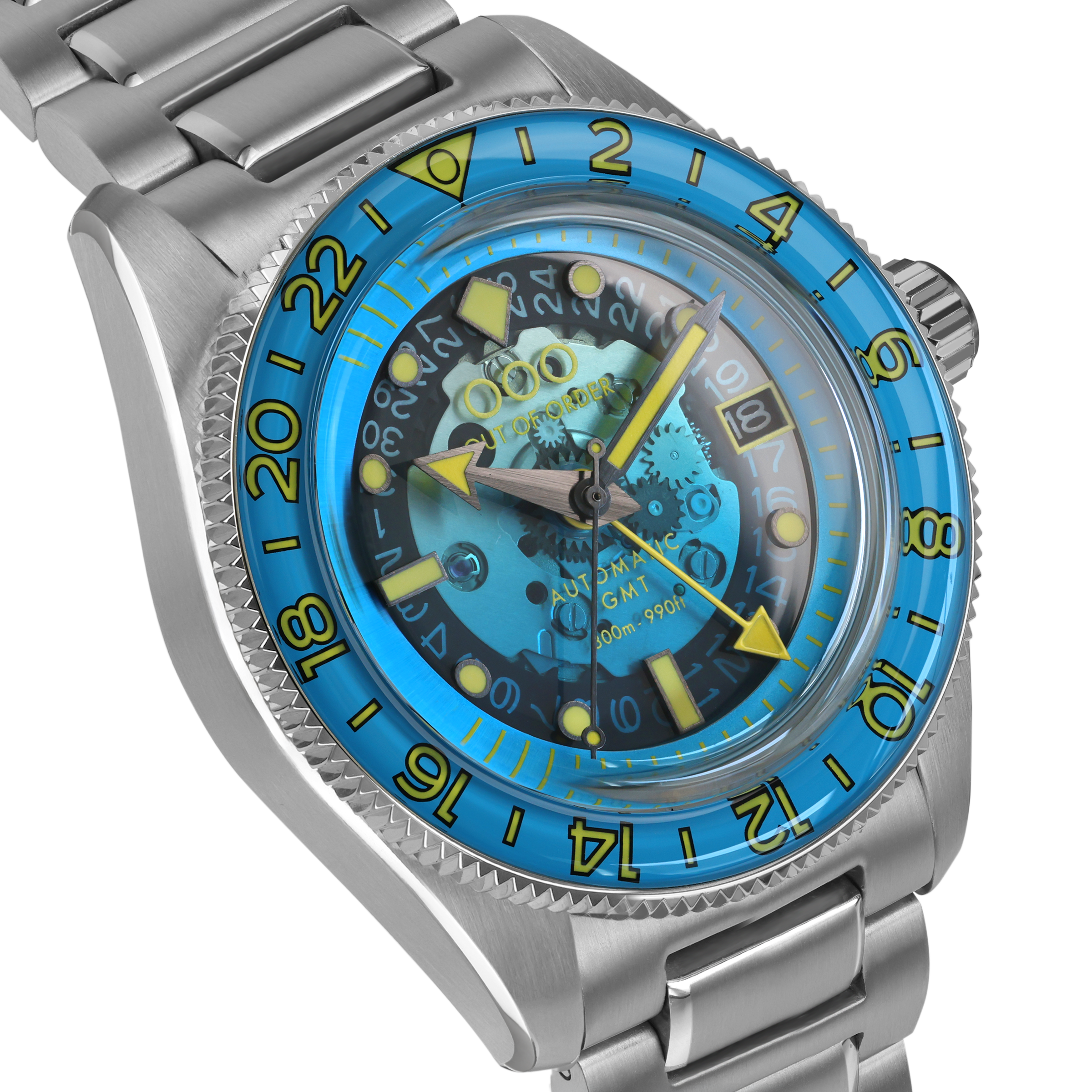 Out Of Order Angelo Azzurro orologio GMT blu 40 mm
