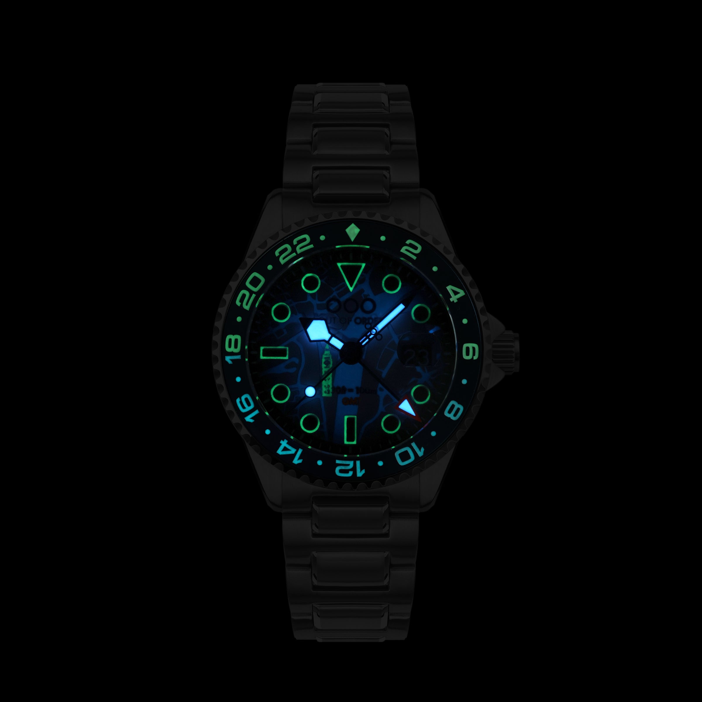 Out Of Order Casanova London orologio GMT 40 mm grigio