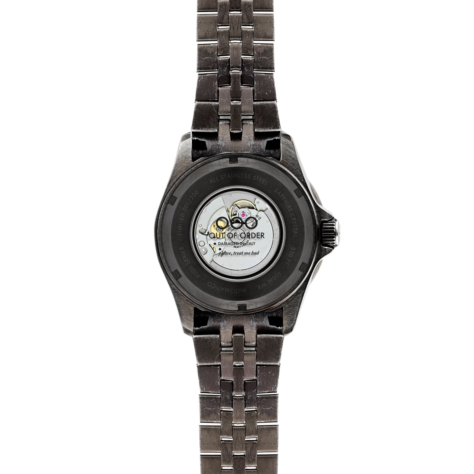 Out Of Order Automatico 9K orologio automatico 44 mm nero gun