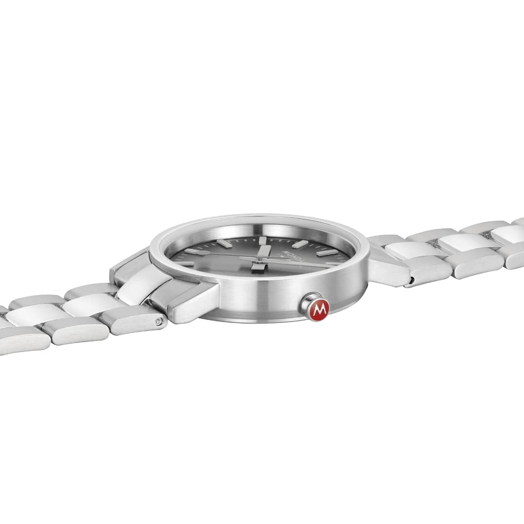 Mondaine Classic orologio 30mm grigio acciaio