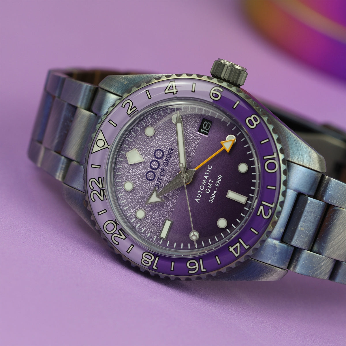 Out Of Order Shaker Dark Violet orologio GMT 40 mm viola