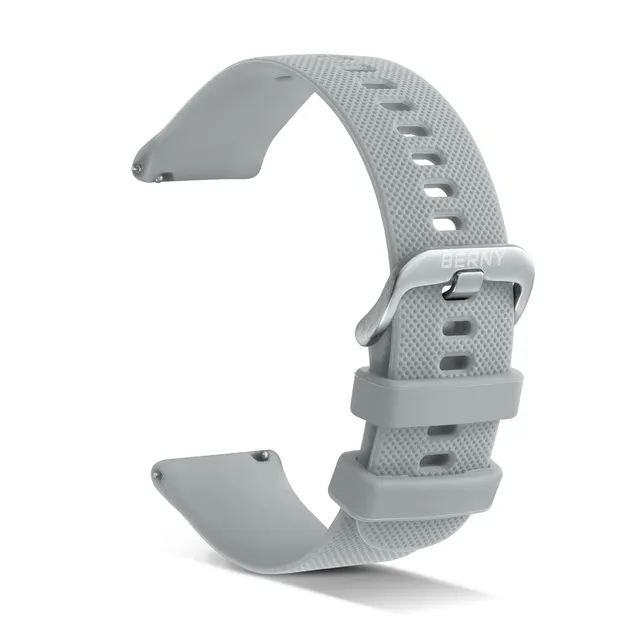 Berny Cinturino Orologio Silicone 22mm Grigio Chiaro