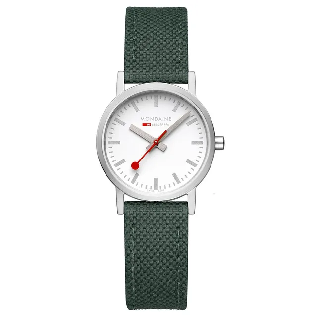 Mondaine Classic orologio 30mm verde quarzo
