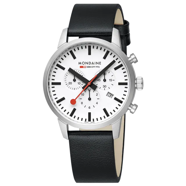 Mondaine Neo orologio cronografo 41mm bianco
