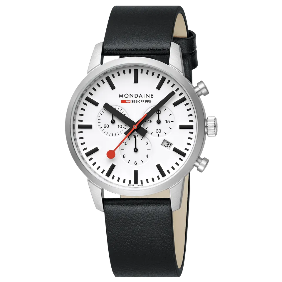 Mondaine Neo orologio cronografo 41mm bianco
